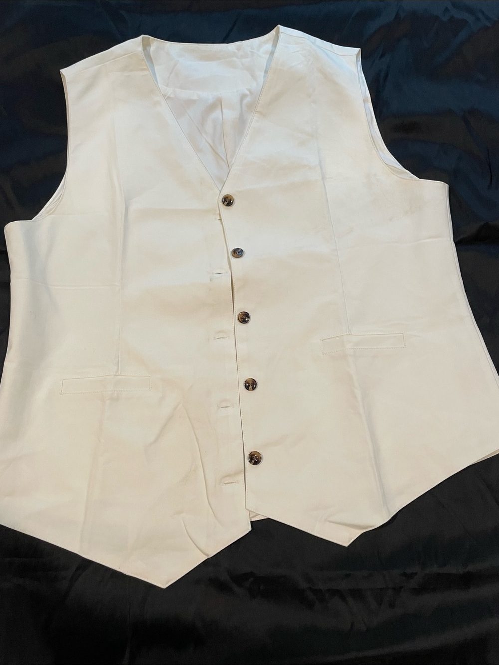 Classic Cream V-Neck Sweater Vest